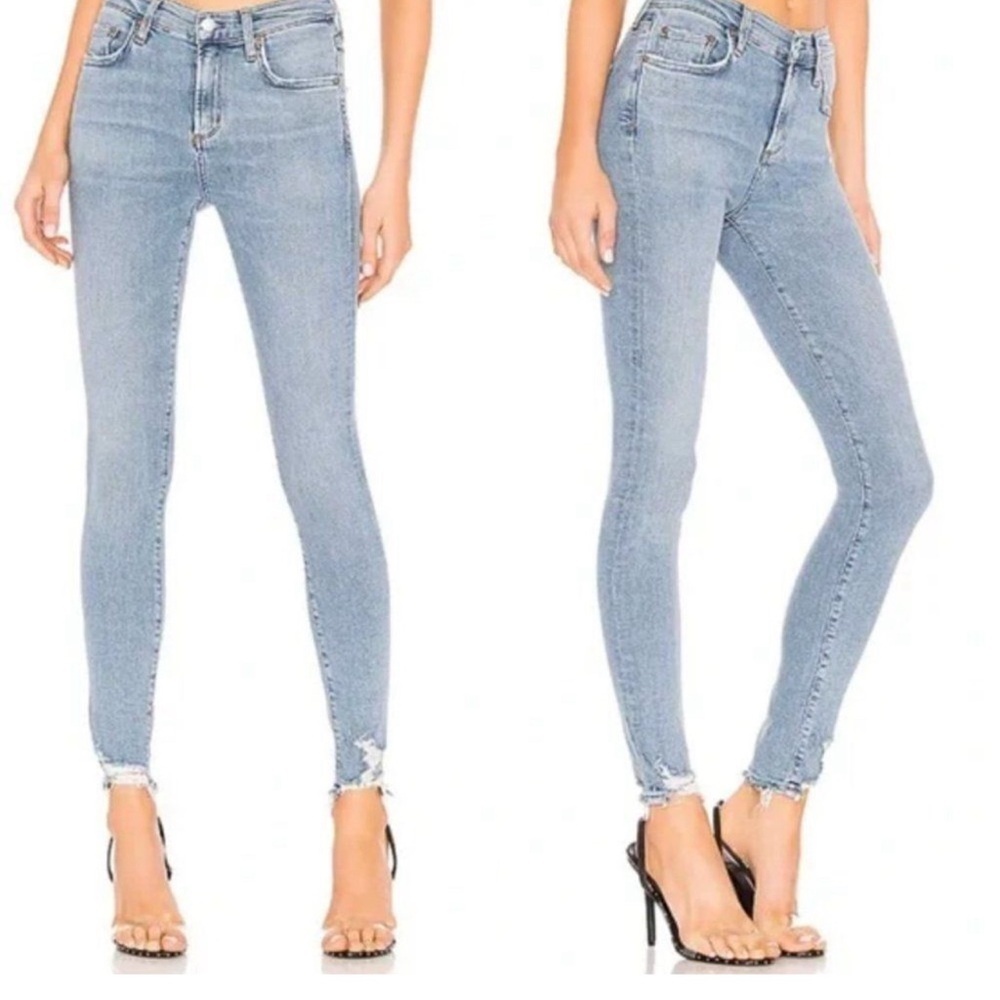 Agolde Sophie Midrise Skinny Raw Hem Jeans Size 25